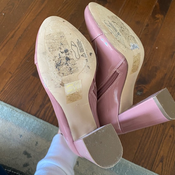 Ever New pink patent faux leather heeled boots - Picture 4 of 5